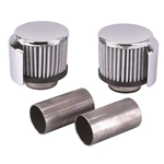 Weld-In Aluminum Valve Cover Breather Set, 1-3/8 Inch Tube