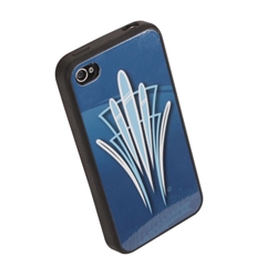 Pinstriped iPhone Cover - Blue
