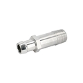 Long Chrome Heater Hose Fitting, 5/8 Inch Hose
