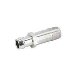 Long Chrome Heater Hose Fitting, 5/8 Inch Hose