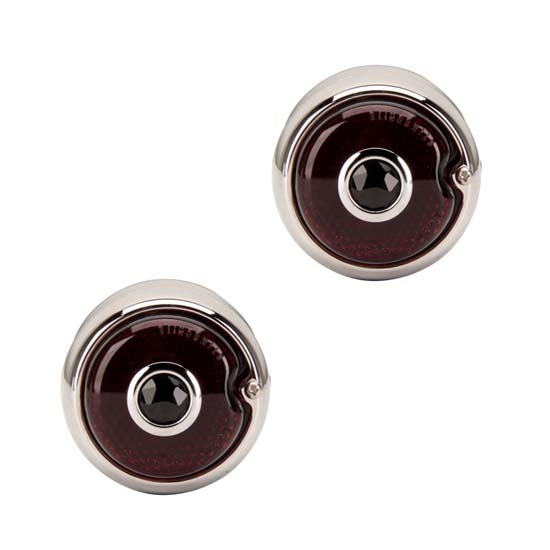1939 Chevy Stock Lens Taillight Assembly, Chrome Housing, Pair 1939 Chevy Stock Lens Taillight Assembly, Chrome Housing, Pair
