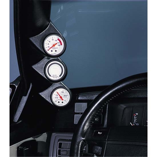 Auto Meter 12101 Triple Gauge Full Pillar, 87-93 Mustang Fox Body Auto Meter 12101 Triple Gauge Full Pillar, 87-93 Mustang Fox Body