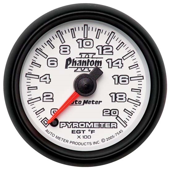Auto Meter 7545 Phantom II Digital Stepper Motor Pyrometer Gauge Auto Meter 7545 Phantom II Digital Stepper Motor Pyrometer Gauge