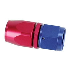 Speedway Full Flow Swivel Hose End Fitting, Straight, Red/Blue, -8 AN