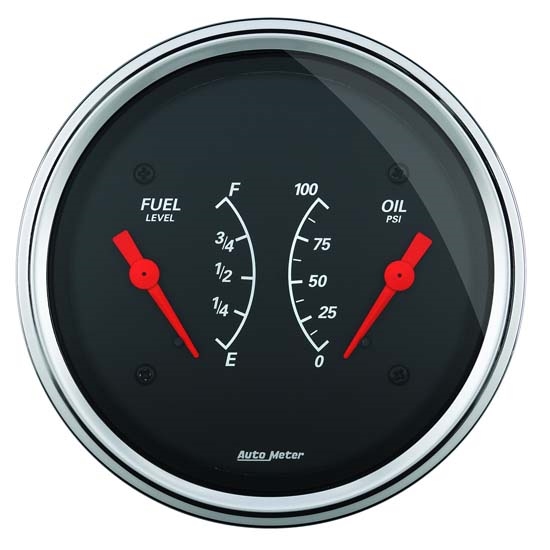 Auto Meter 1434 Designer Black Air-Core Dual Gauge, 3-3/8 Inch Auto Meter 1434 Designer Black Air-Core Dual Gauge, 3-3/8 Inch
