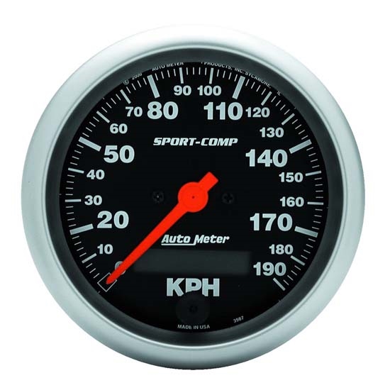 Auto Meter 3987-M Sport-Comp Air-Core Speedometer, 190km/h, 3-3/8 Inch Auto Meter 3987-M Sport-Comp Air-Core Speedometer, 190km/h, 3-3/8 Inch