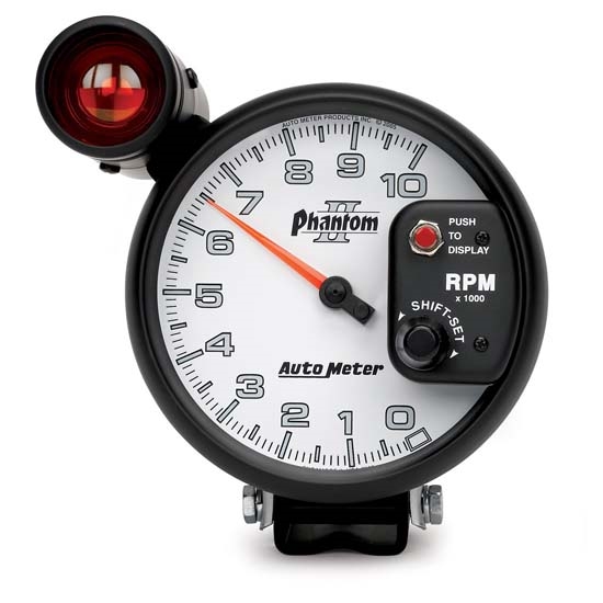Auto Meter 7599 Phantom II Air-Core Pedestal Tachometer, 10k RPM, 5 In Auto Meter 7599 Phantom II Air-Core Pedestal Tachometer, 10k RPM, 5 In
