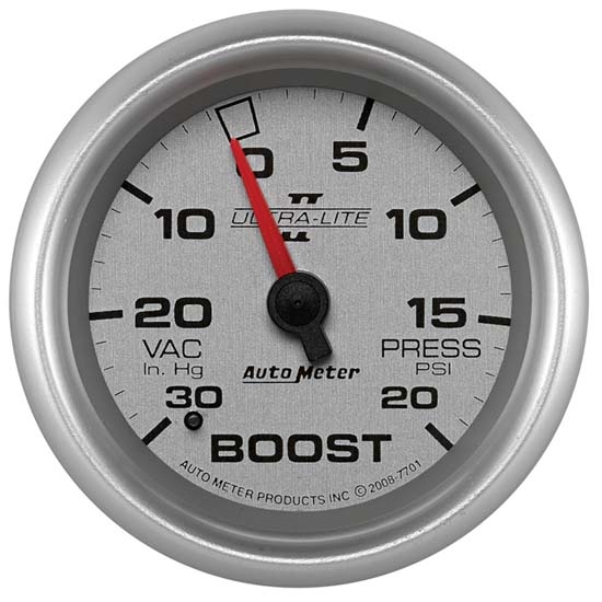 Auto Meter 7701 Ultra-Lite II Mechanical Boost/Vacuum Gauge Auto Meter 7701 Ultra-Lite II Mechanical Boost/Vacuum Gauge