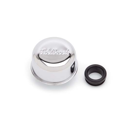 Edelbrock 4405 Oil Breather Cap, Round, Steel, Chrome, Push In eBay