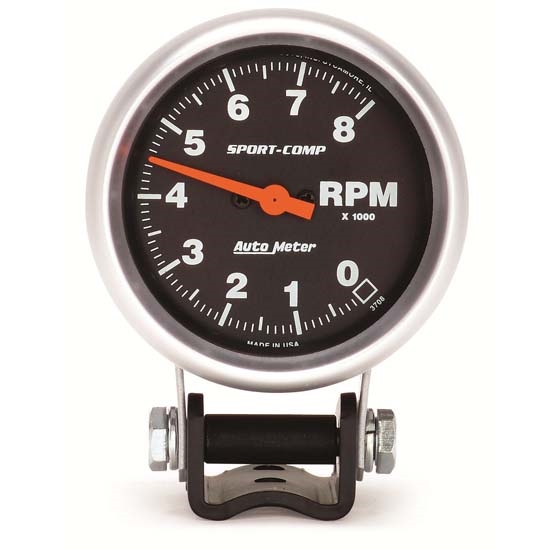 Auto Meter 3708 Sport-Comp Air-Core Pedestal Tach, 8k RPM, 2-5/8 Inch Auto Meter 3708 Sport-Comp Air-Core Pedestal Tach, 8k RPM, 2-5/8 Inch