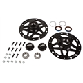 Winters Performance 3980 Black Aluminum D-Mount Front Hubs