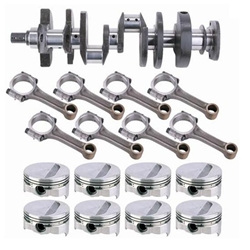 Street Small Block Chevy 400 Rotating Assembly, Dish Dome, 5.7 Inch Rod