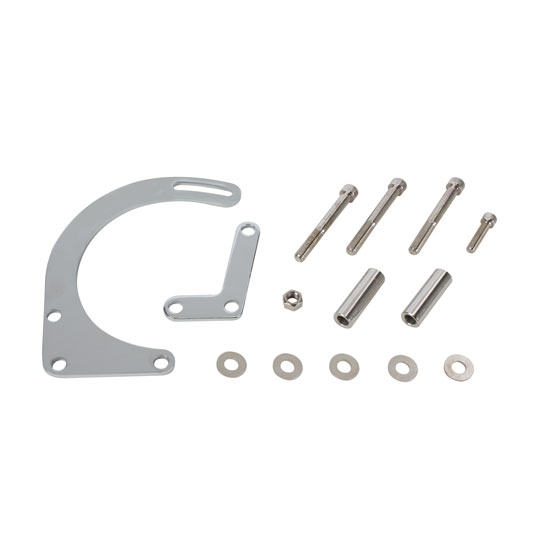Small Block Chevy Low Mount Alternator Bracket, Chrome Small Block Chevy Low Mount Alternator Bracket, Chrome