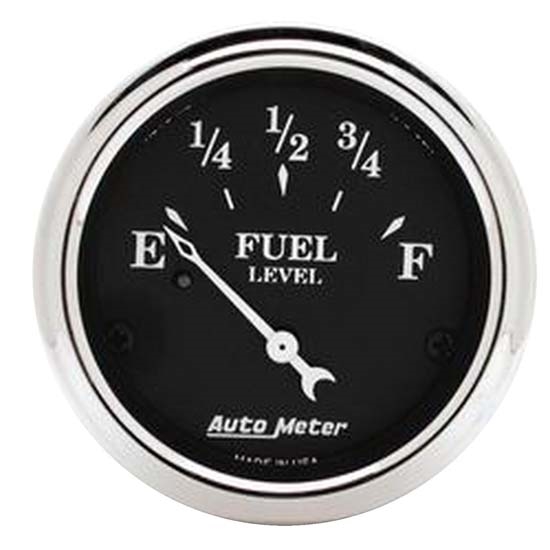 Auto Meter 1717 Old Tyme Black Air-Core Fuel Level Gauge, 2-1/16 Inch Auto Meter 1717 Old Tyme Black Air-Core Fuel Level Gauge, 2-1/16 Inch