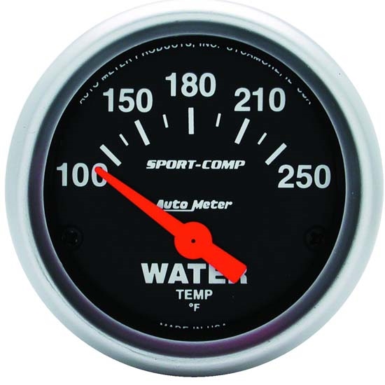 Auto Meter 3337 Sport-Comp Air-Core Water Temperature Gauge Auto Meter 3337 Sport-Comp Air-Core Water Temperature Gauge