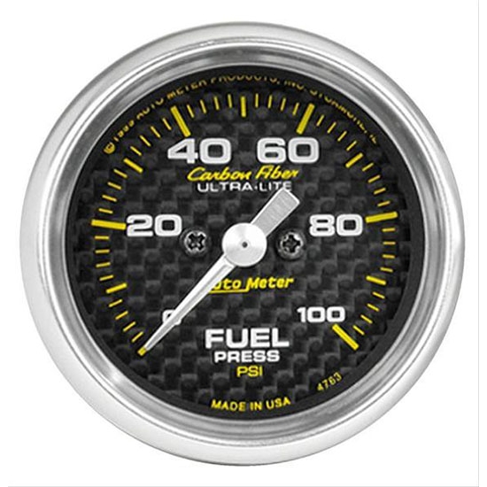 Auto Meter 4761 Carbon Fiber Digital Stepper Motor Fuel Pressure Gauge Auto Meter 4761 Carbon Fiber Digital Stepper Motor Fuel Pressure Gauge