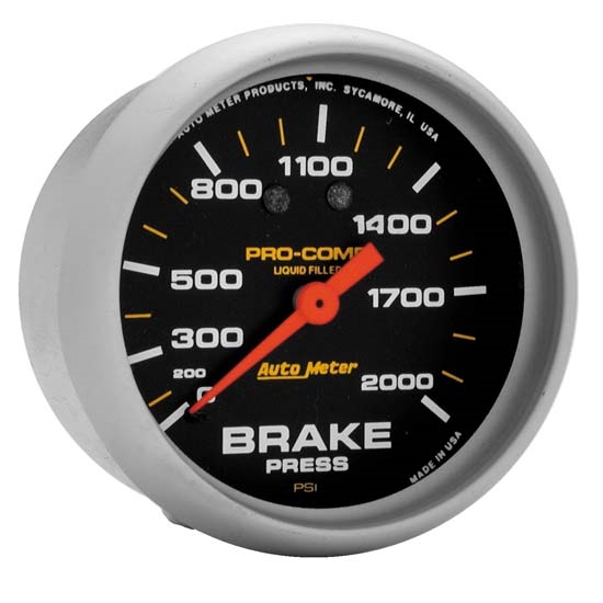 Auto Meter 5426 Pro-Comp Mechanical Brake Pressure Gauge, 2-5/8 Inch Auto Meter 5426 Pro-Comp Mechanical Brake Pressure Gauge, 2-5/8 Inch