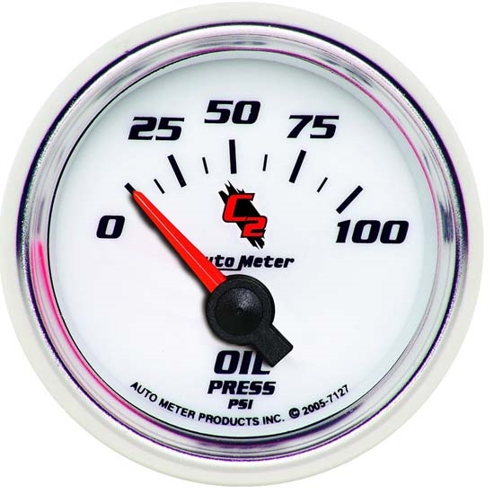 Auto Meter 7127 C2 Air-Core Oil Pressure Gauge, 2-1/16 Inch, 0-100 PSI Auto Meter 7127 C2 Air-Core Oil Pressure Gauge, 2-1/16 Inch, 0-100 PSI