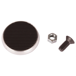 Polished Aluminum Round Rubber Pedal