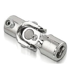 Sweet Mfg Chrome Steering U-Joint, 3/4 Inch DD to 1 Inch DD, Universal