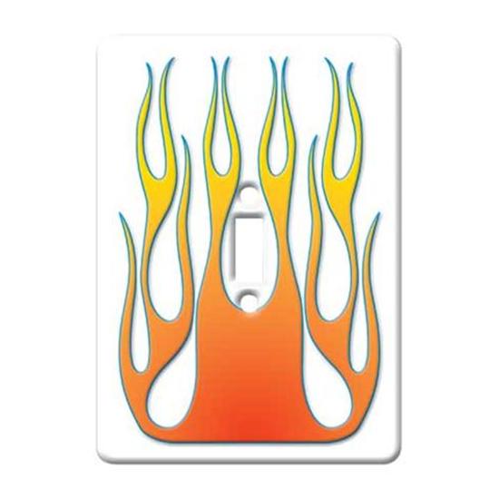 Garage Sale - Flamed White Light Switch Plate Garage Sale - Flamed White Light Switch Plate