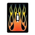 Flamed Black Light Switch Plate