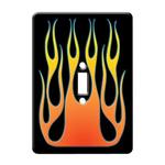 Flamed Black Light Switch Plate
