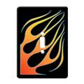 Angled Flamed Light Switch Plate