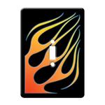 Angled Flamed Light Switch Plate