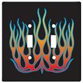 Flamed Dual Light Switch Plate