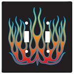 Flamed Dual Light Switch Plate
