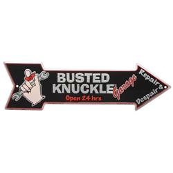 Busted Knuckle Arrow Metal Sign