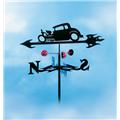 Hot Rod Weathervane, Garden Mount