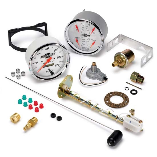 Auto Meter 1303-00408 Chevy Vintage Air-Core Quad Gauge Kit, 5 Inch Auto Meter 1303-00408 Chevy Vintage Air-Core Quad Gauge Kit, 5 Inch
