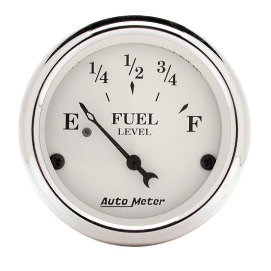 Auto Meter 1606 Old-Tyme White Air-Core Fuel Level Gauge, 2-1/16 Inch Auto Meter 1606 Old-Tyme White Air-Core Fuel Level Gauge, 2-1/16 Inch