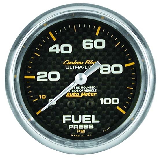 Auto Meter 4812 Carbon Fiber Mechanical Fuel Pressure Gauge Auto Meter 4812 Carbon Fiber Mechanical Fuel Pressure Gauge