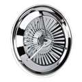 Polara Style Tri-Bar Turbine Hubcaps, 15 Inch, Set/4