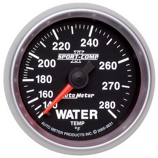 Auto Meter 3631 Sport-Comp II Mechanical Water Temperature Gauge Auto Meter 3631 Sport-Comp II Mechanical Water Temperature Gauge