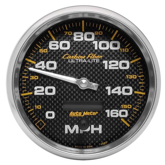 Auto Meter 4889 Carbon Fiber Air-Core Speedometer Gauge, 5 Inch Auto Meter 4889 Carbon Fiber Air-Core Speedometer Gauge, 5 Inch