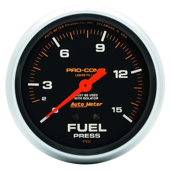 Auto Meter 5413 Pro-Comp Mechanical Fuel Pressure w/ Isolator Gauge Auto Meter 5413 Pro-Comp Mechanical Fuel Pressure w/ Isolator Gauge