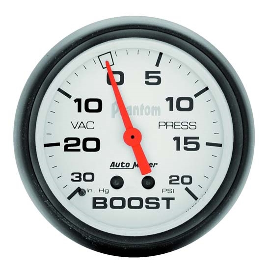 Auto Meter 5801 Phantom Mechanical Boost/Vacuum Gauge, 2-5/8 Inch Auto Meter 5801 Phantom Mechanical Boost/Vacuum Gauge, 2-5/8 Inch