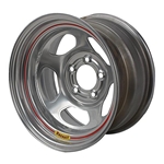Bassett 58AC3S 15X8 Inertia 5 on 4.75 3 Inch Backspace Silver Wheel