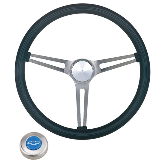 Grant 969 Classic Nostalgia Steering Wheel w/ Chevy Horn Button-15 In Grant 969 Classic Nostalgia Steering Wheel w/ Chevy Horn Button-15 In