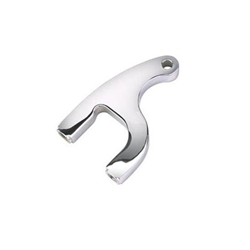 Ford Dog Leg Upper Steering Arm, Chrome, 5/8 Hole