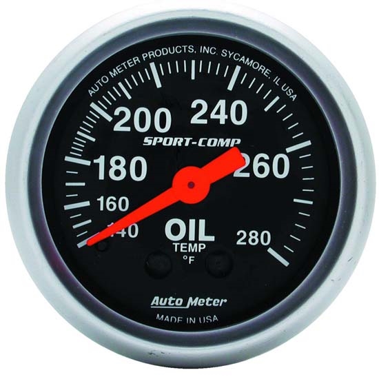 Auto Meter 3341 Sport-Comp Mechanical Oil Temperature Gauge Auto Meter 3341 Sport-Comp Mechanical Oil Temperature Gauge