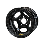 Bassett 58AF3IL 15X8 Inertia 5on4.5 3 In BS IMCA Black Beadlock Wheel