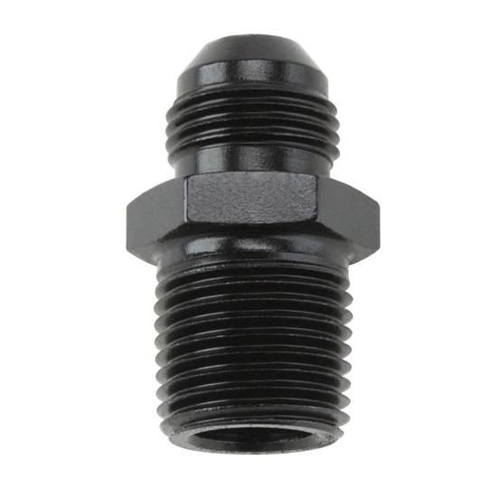 Black Straight -10 AN Flare to 3/4 Inch NPT Pipe Adapter Fitting Black Straight -10 AN Flare to 3/4 Inch NPT Pipe Adapter Fitting