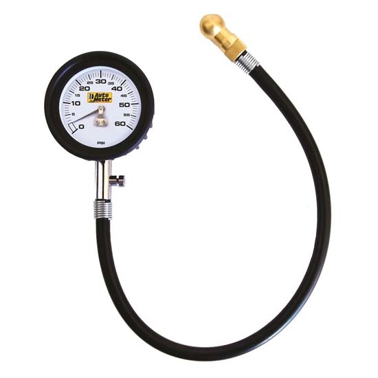 Auto Meter 2160 Mechanical Tire Pressure Gauge, 60 PSI Auto Meter 2160 Mechanical Tire Pressure Gauge, 60 PSI