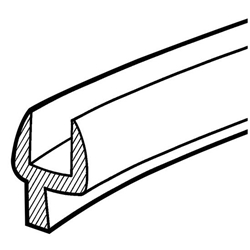 Model T Windshield Rubber, h Style