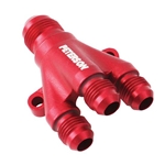 Peterson Fluid Systems 10-0041 4-Way Manifold, -8 AN to -6 AN
